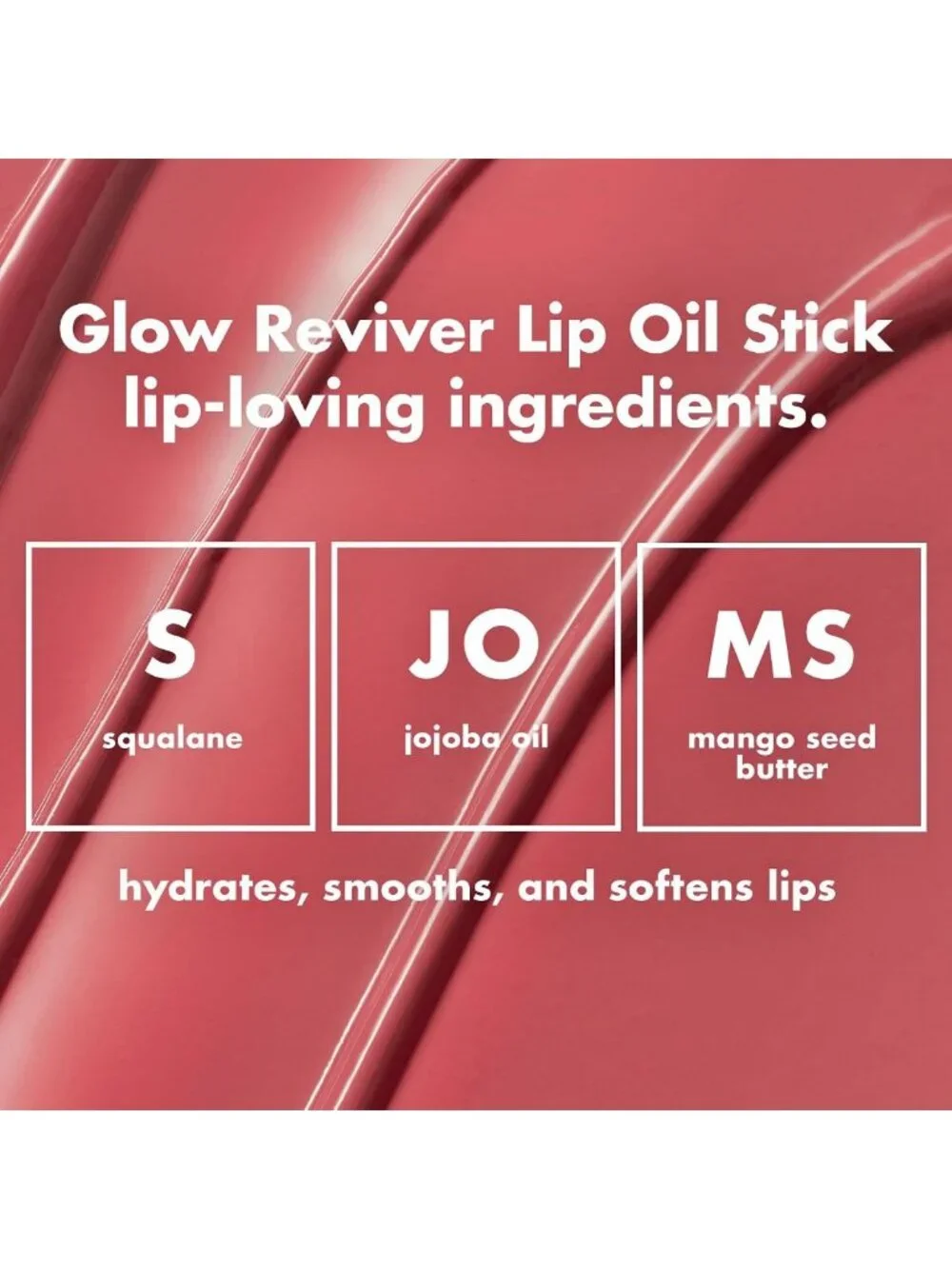 Hydrating Tinted Lip Oil Stick - Cherry Flavor, Non-Sticky, Soft Shine, Vegan